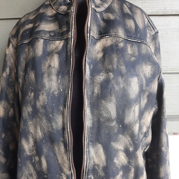 NWT PinoPorte Camo Leather Moto Jacket - Picture 6 of 13